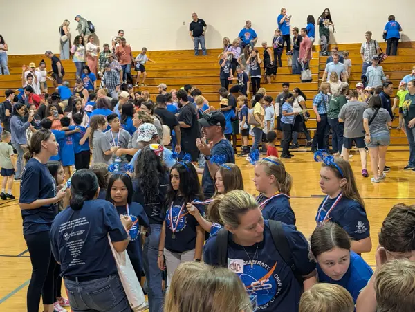 Competition crowd in gymnasium