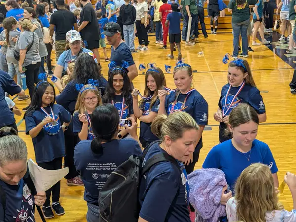 Team with medals at competition
